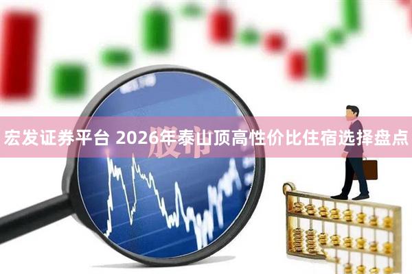 宏发证券平台 2026年泰山顶高性价比住宿选择盘点